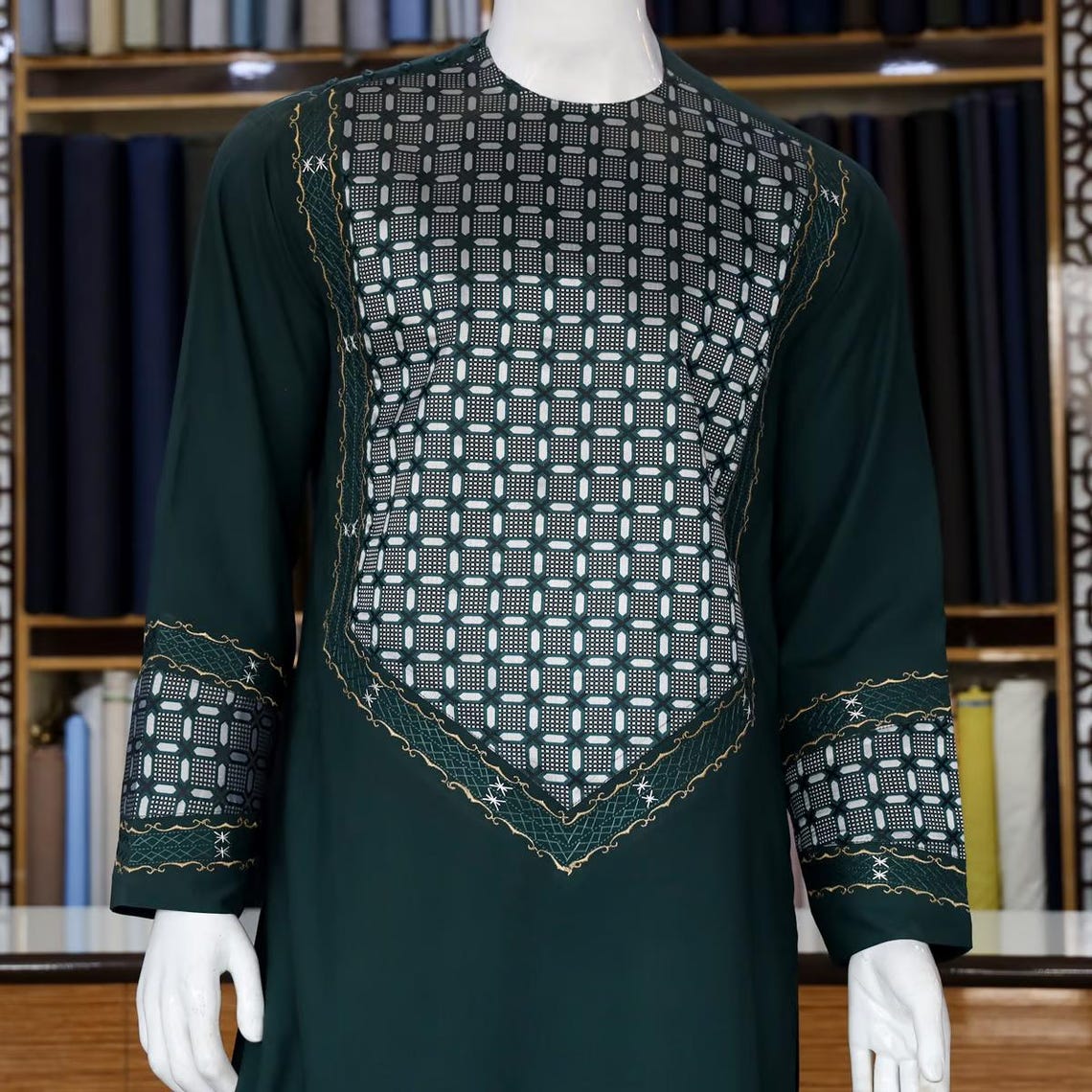 Direct Sale Men's Clothing O-Neck Full Sleeve Embroidered Afghan Dresses Kameez &amp; Shalwar Set Afghani Men Salwar Suit