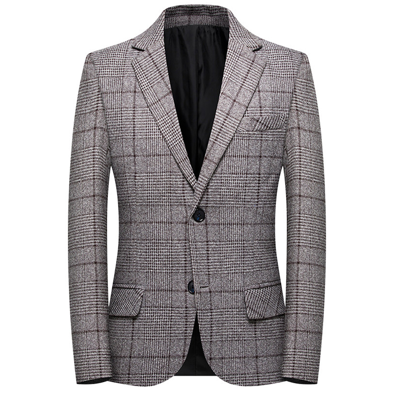 Men's Formal Business Wedding Suits British Casual Style Breathable Worsted Single Breasted Button Fly Anti-Static for Adults