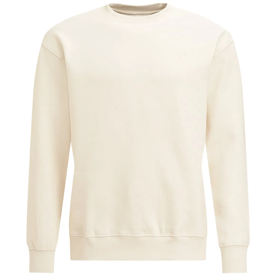 OEM/ODM Men Clothing French Terry Sport Wear High Quality Casual Wear Ivory Pullover Crew Neck Sweatshirt