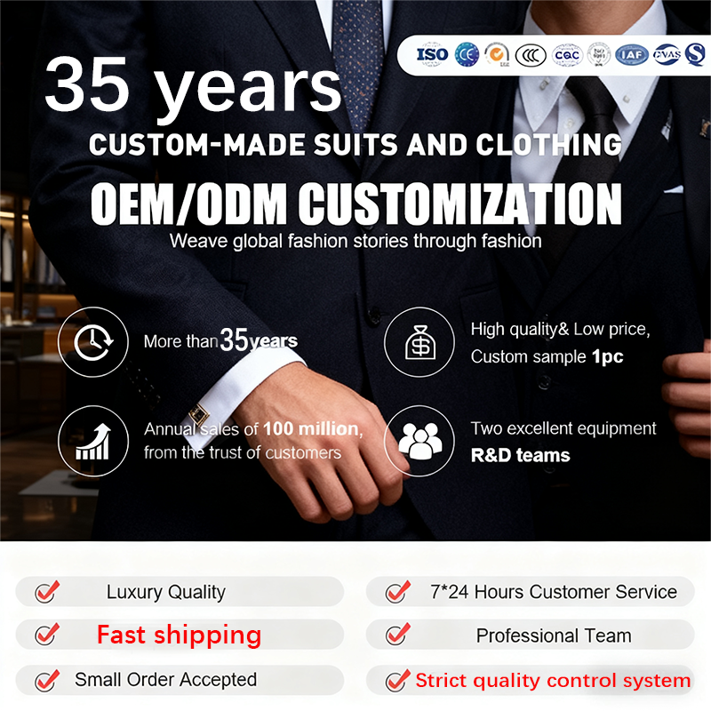 OEM Custom Business Suits for Men | Classic Anti-Wrinkle Luxury Formal Blazer