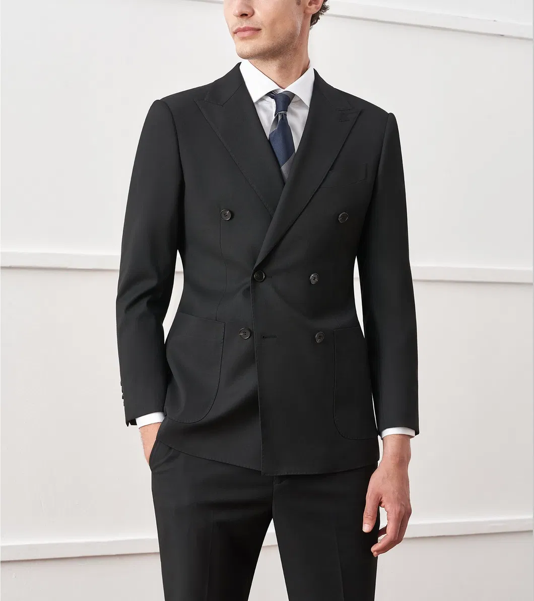 Customized Men′ S Suit Classic Doubled Breasted Business Suit Fashion Outer Wear