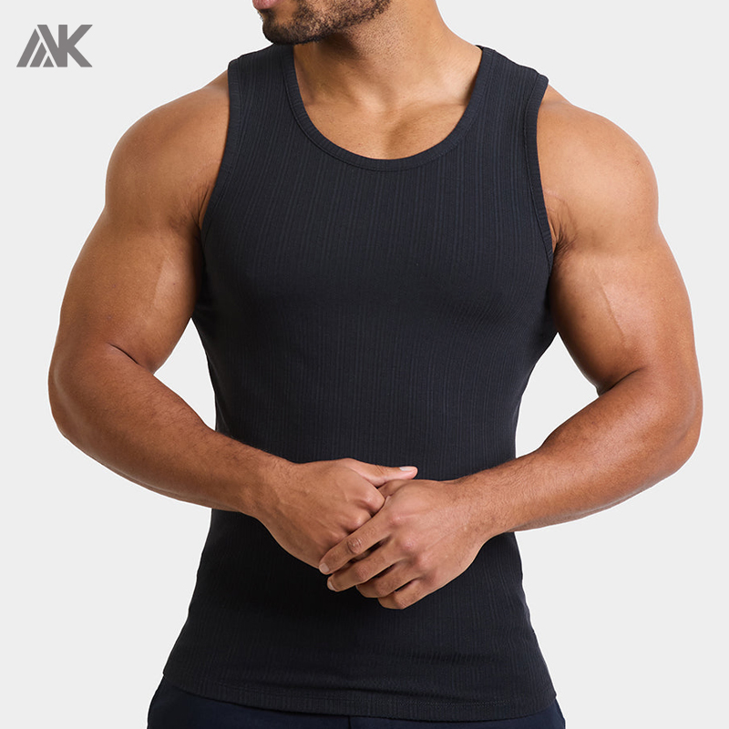 Custom Gym Fitness Bodybuilding Sleeveless T Shirts Wholesale Quick Drying Muscle Fit Men Tank Tops