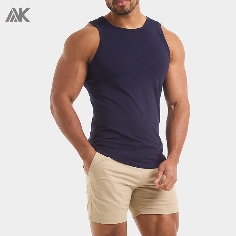 Custom Gym Fitness Bodybuilding Sleeveless T Shirts Wholesale Quick Drying Muscle Fit Men Tank Tops