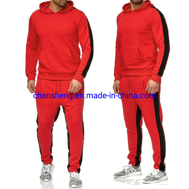 Autumn Winter Sweat Suits Men Casual Sports Suit Men's Fashion Plus Size Hooded Jacket Pants Set Men Joggers Sportswear Gym Wear