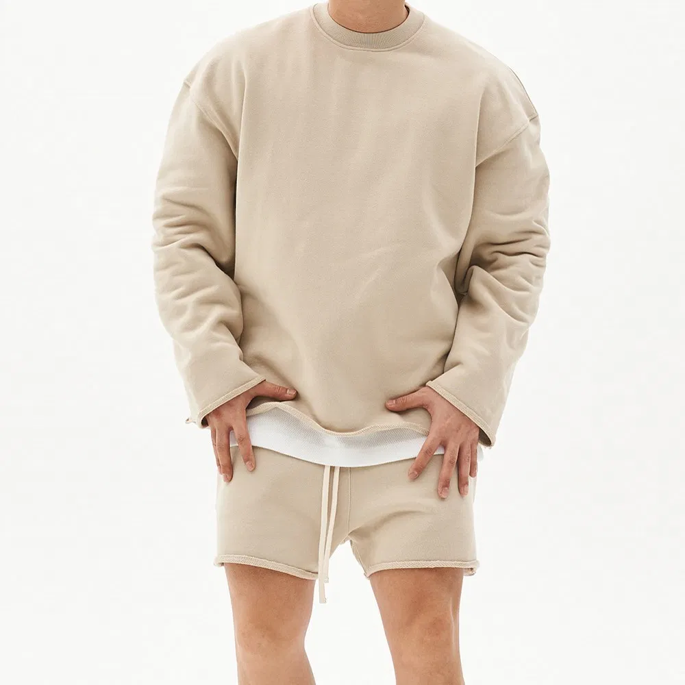 Sports Loose Round Neck Sweatshirt Detailed Image 7