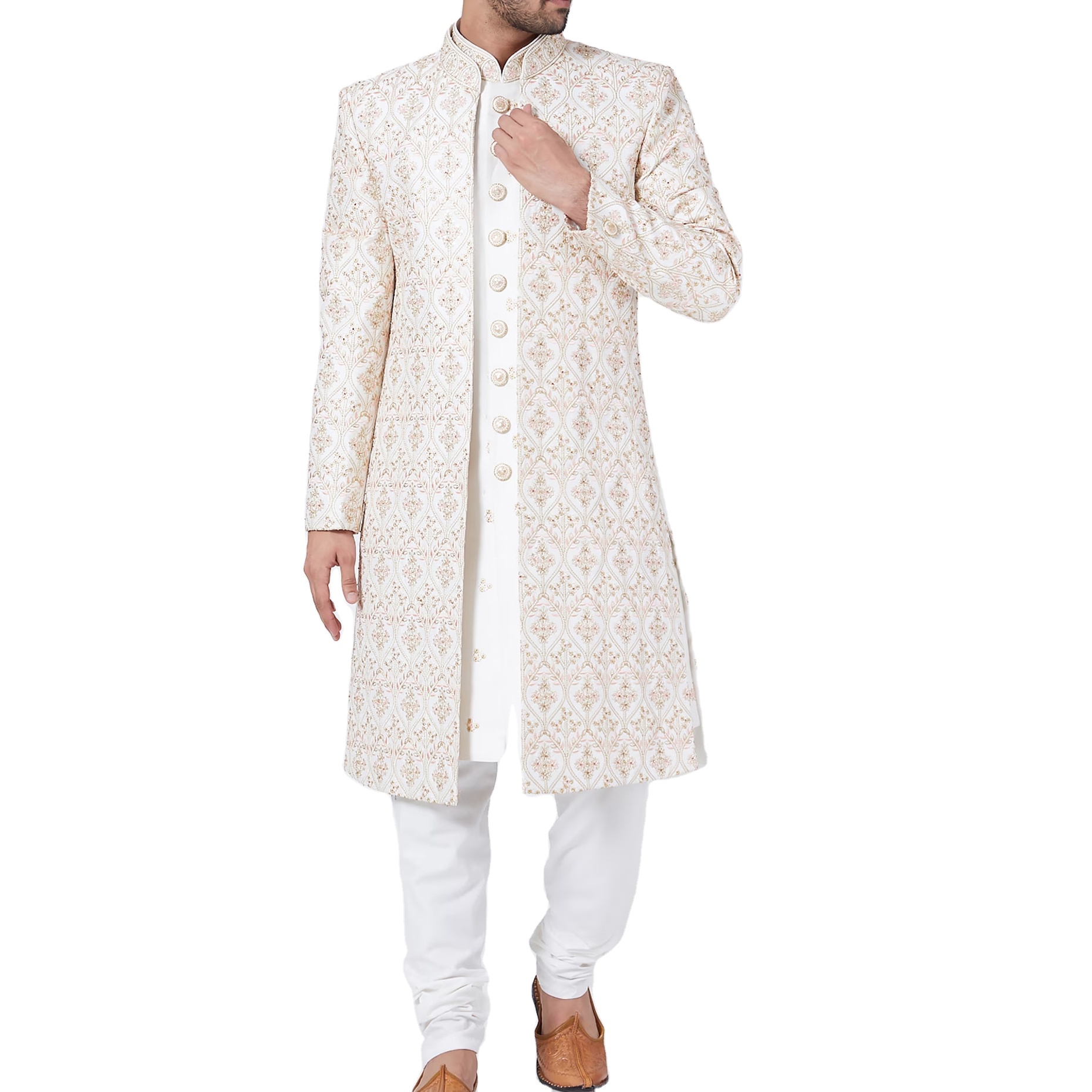 New Customized Traditional Logo Sherwani for Men and Wedding Wear