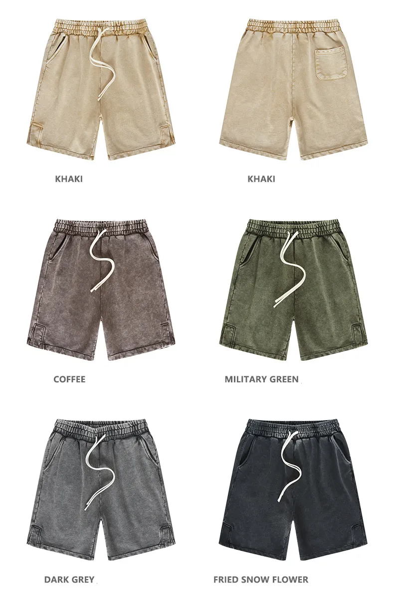 470g Summer Wash Vintage Split Sweat Shorts