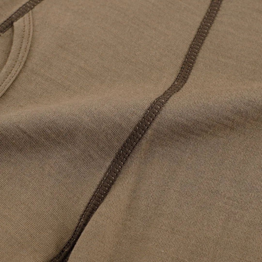 Soft and Warm 3/4 Length Merino Wool Base Layer for Men