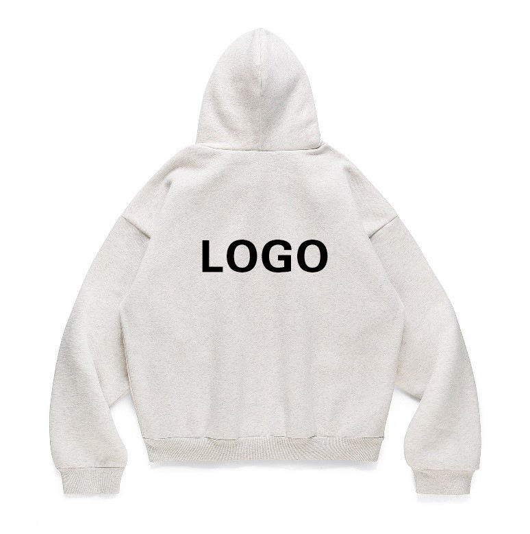 New Style Streetwear Fashion 100% Cotton Thick Custom Embroidery Logo Oversized Drop Shoulder Hoodies Men
