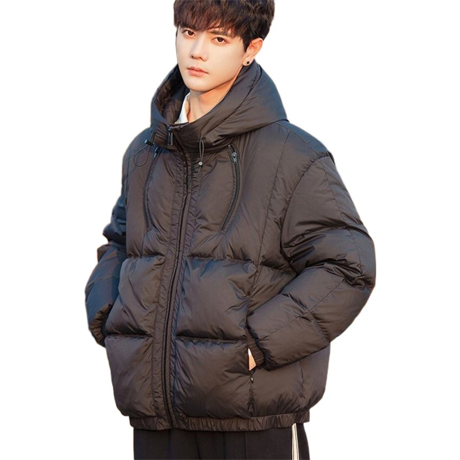 Winter Casual Padded Men's Downjacket Warmth Enhancing Lightweight Coat Outer Wear