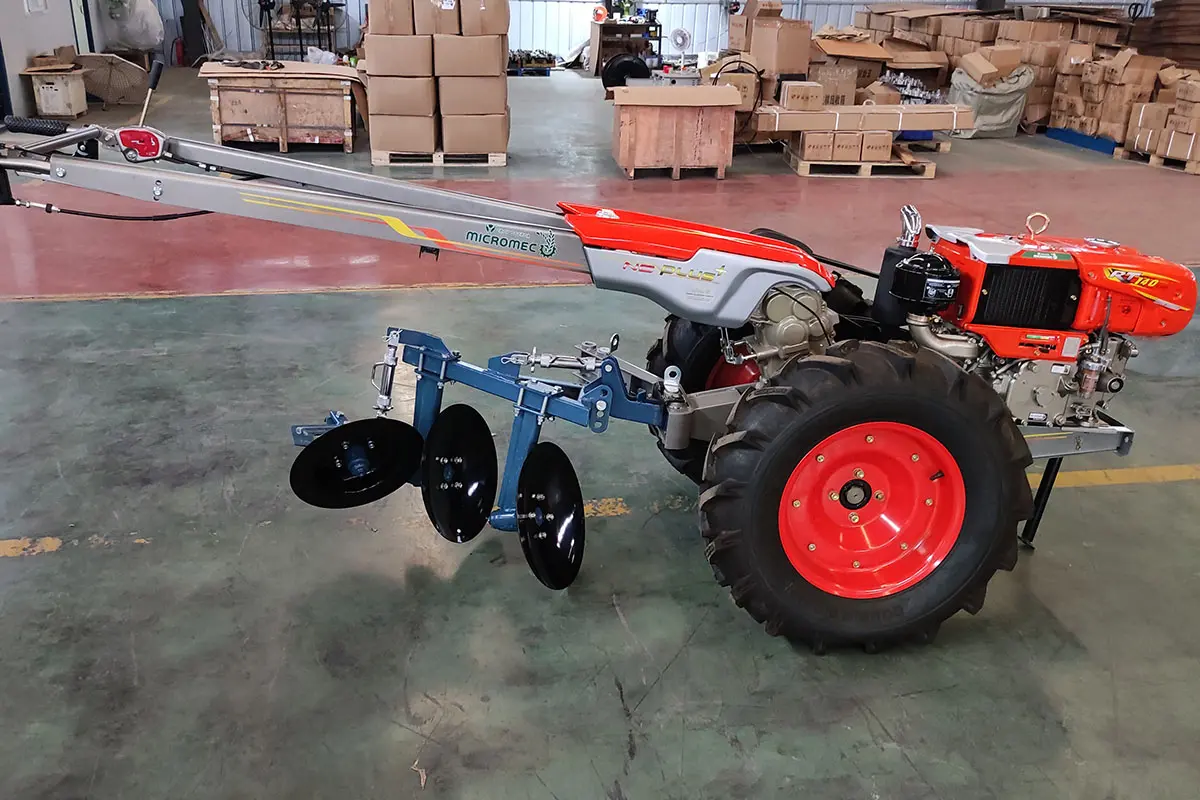 OEM ODM 15 HP Air-Cooled Hand-Start Kubota-Style Model 141 Walking Tractor – Extended Handle for Enhanced Safety