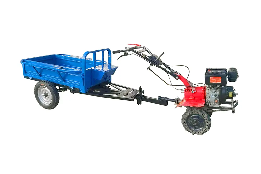 OEM ODM agricultural transport vehicle, hand-guided tractor/micro tiller special trailer, size can be customized