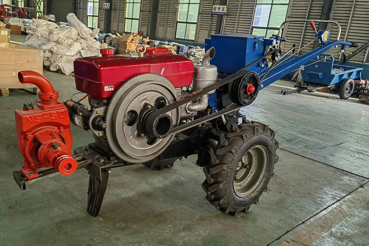 OEM ODM 12/15/18/20/22 HP Diesel Engine Model 151 Walking Tractor - Hand Crank/Electric Start | Hardcore Power for All Farming Tasks, Fuel-Efficient & Reliable