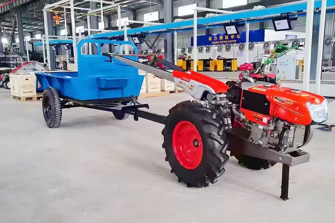 OEM ODM 15 HP Air-Cooled Hand-Start Kubota-Style Model 141 Walking Tractor – Extended Handle for Enhanced Safety