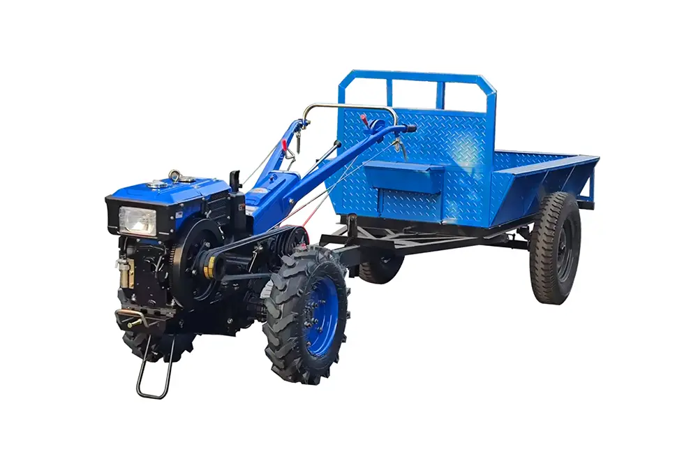 OEM ODM agricultural transport vehicle, hand-guided tractor/micro tiller special trailer, size can be customized
