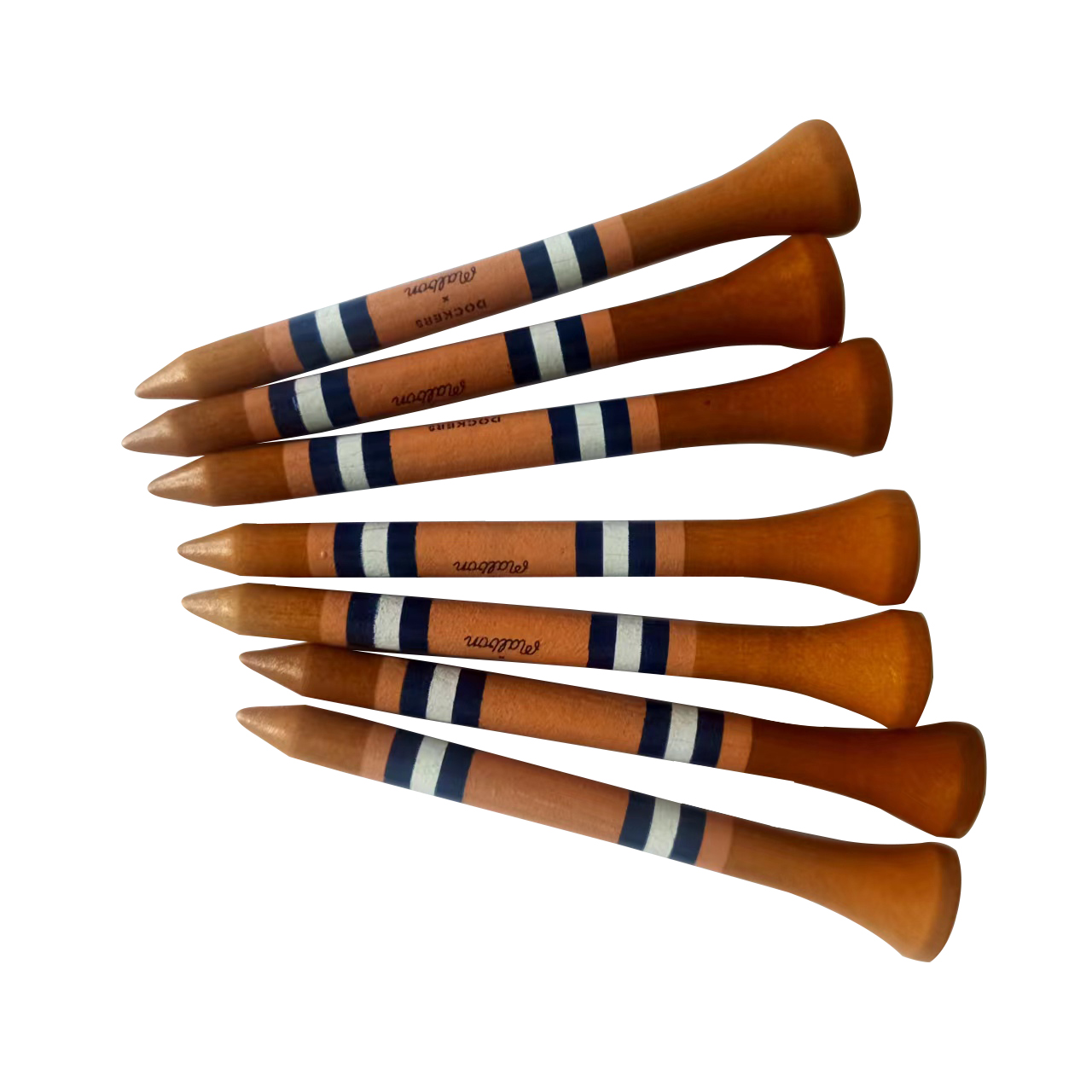 Wholesale Durable 70mm Dark Brown Bamboo Golf Tees | Black White Line Marking | Custom Logo | OEM | Professional Golf Tools |