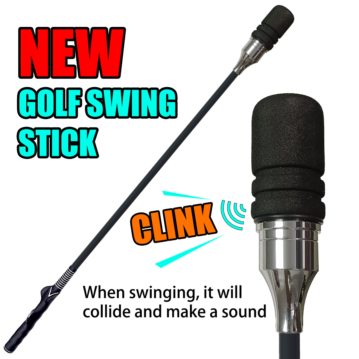Golf Swing Trainer Golf Training Aid With Click Sound To Enhance Strength, Swing Tempo &amp; Maintain Balance For Indoor Outdoor