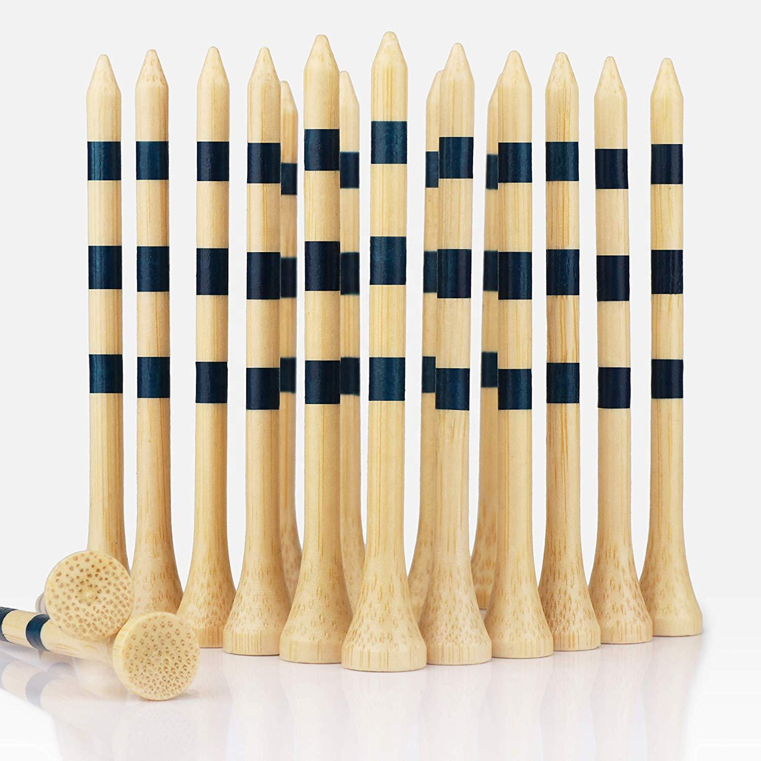 High Quality Wholesale Golf Accessories Bamboo Custom Golf Tee Durable Tees Golf Customized Logo Manufacture