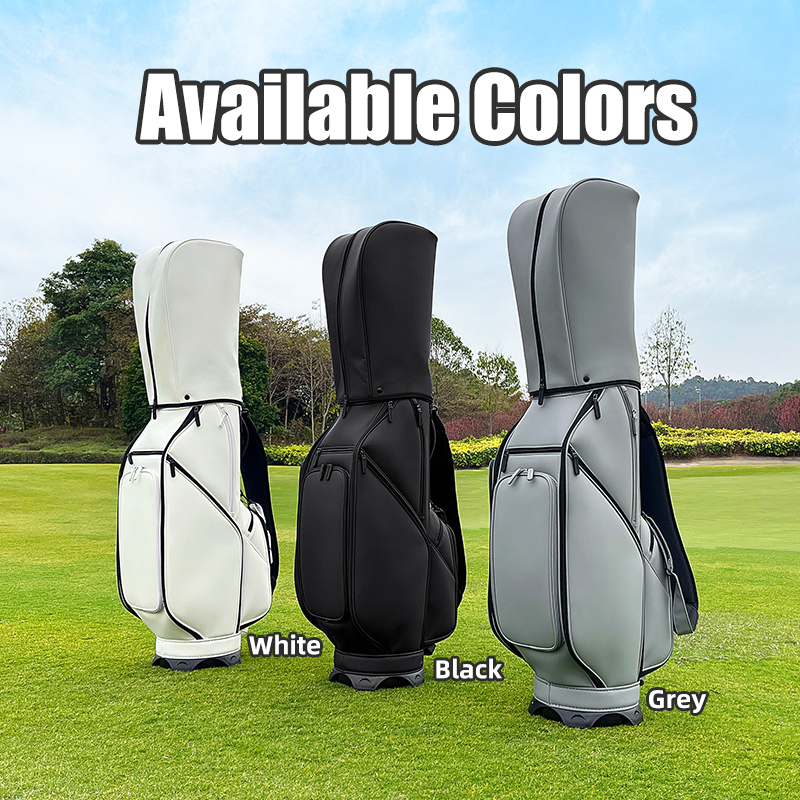 Manufacture Customize PU Leather Golf Cart Bag Lightweight Golf Club Bag Luxury High Quality Golf Bag