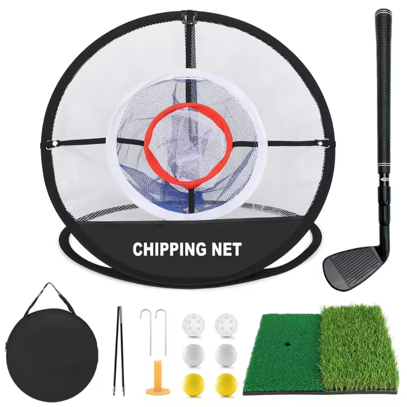 HW Golf Swing Trainer Chipping Net Set Foldable Indoor/Outdoor Practice System Perfect for Chipping &amp; Pitching Training