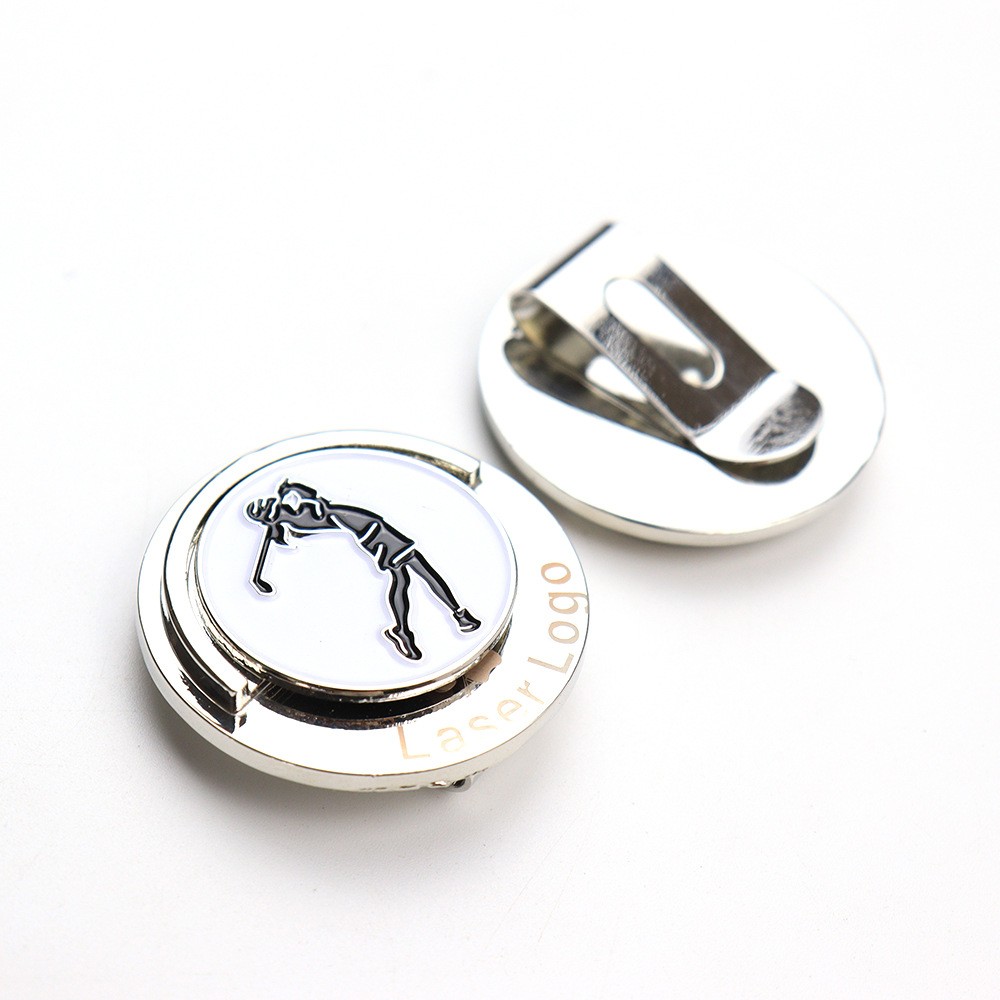 Custom Logo Manufacture High Quality Golf Accessories Golf Cap Clip With Ball Maker