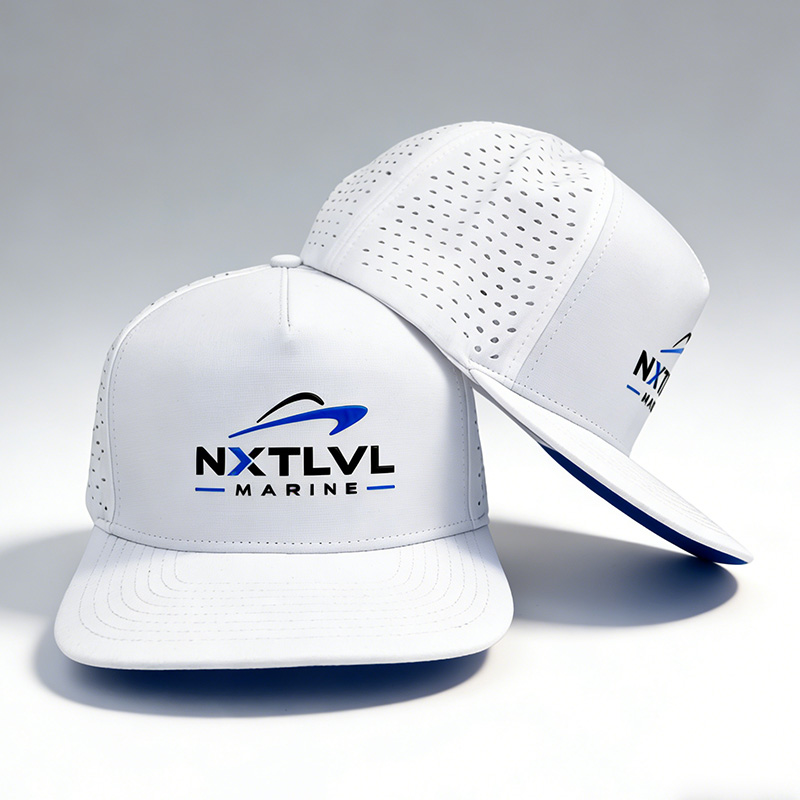 High Quality Men Snapback Gorras Custom 5 Panel Rope Laser Cut Performance Waterproof Sports Golf Hats Baseball Caps