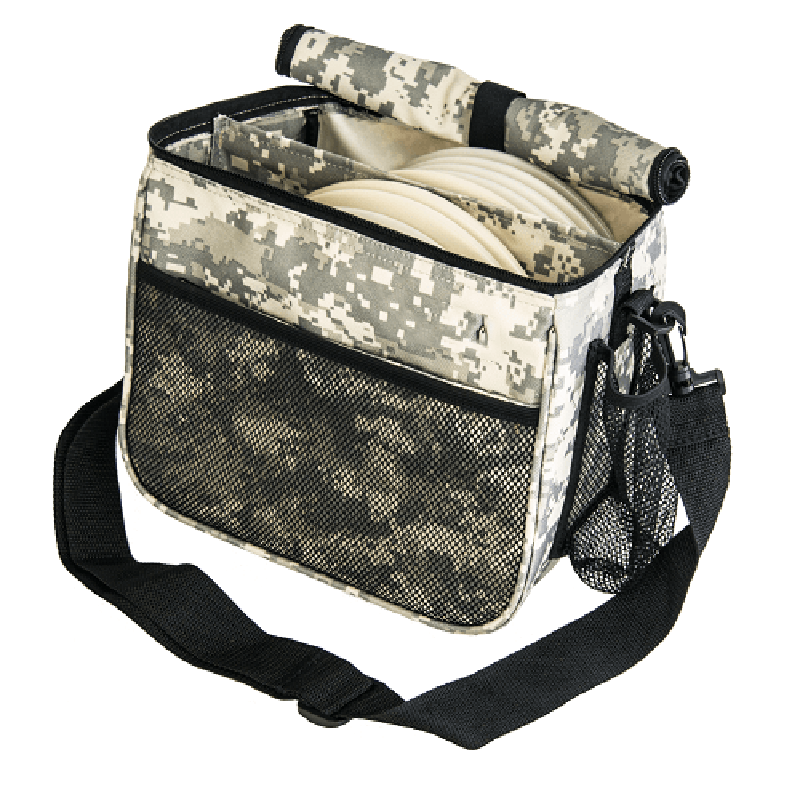 Durable Custom Recycled Plastic Shuttle Disc Golf Bag Waterproof Disc Organizer with Water Bottle Holder
