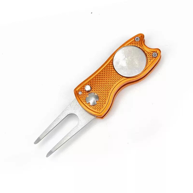 Manufacturer Top Quality Foldable Golf Divot Tool Custom Logo Golf Accessories Putting Green Fork