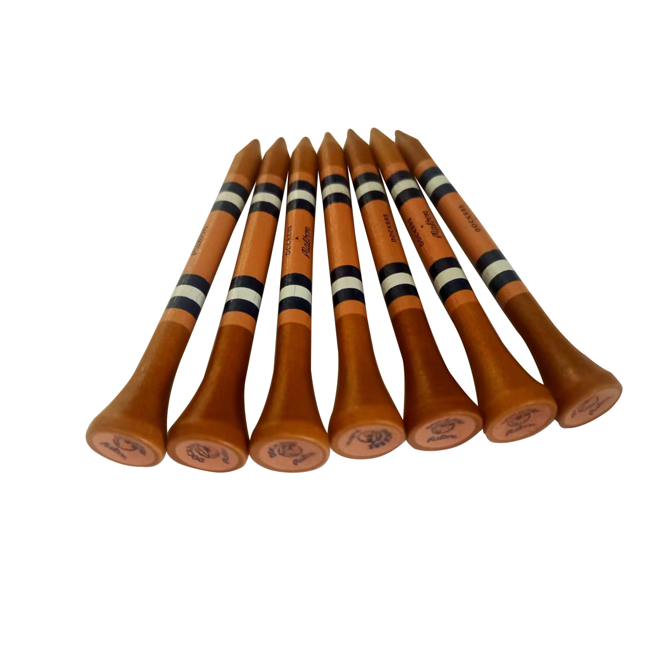 Wholesale Durable 70mm Dark Brown Bamboo Golf Tees | Black White Line Marking | Custom Logo | OEM | Professional Golf Tools |