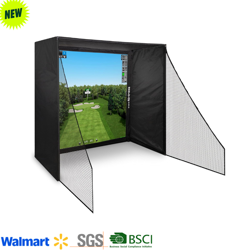 Factory Pro 10 X 8 Ft Golf Simulator Enclosure Net - Complete Set With Frame And HD Impact Screen Kit