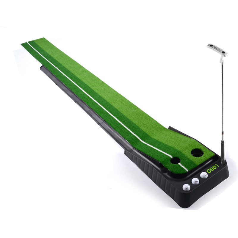 Hot Sells Golf Putting Green Patice Mat - Portable Mat with Auto Ball Return Function - Mini Golf Practice Training Aid, Game and Gift