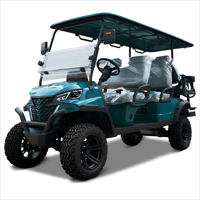 All Terrain 48V 5kw Fast Club Golf Car 6 Seater Green Electric Hunting Golf Carts for Sale