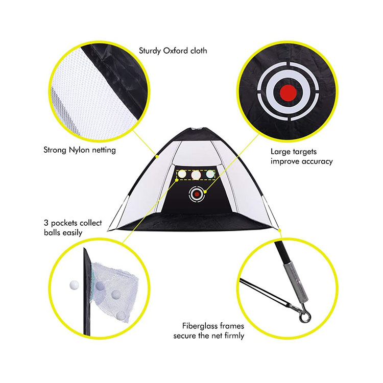 Portable Golf Hitting Net Outdoor Golf Practice Net Indoor Golf Swing Training Aids Driving Hit Cage Net