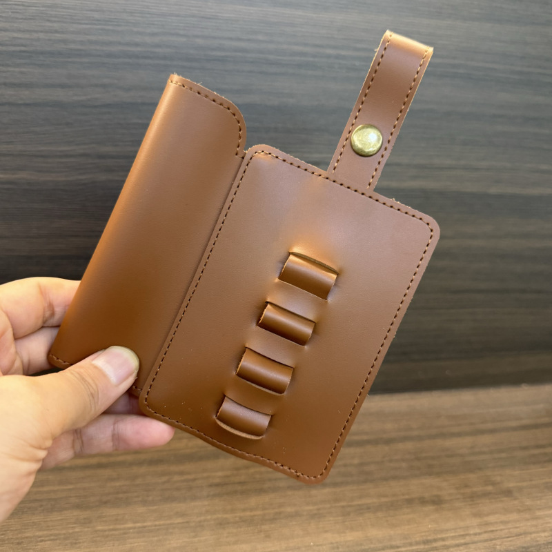Custom PU Leather Golf Tee Holder Flask Sleeve Pouch Bag Portable Indoor Outdoor Golf Sports Accessories Gift for Men Golfer