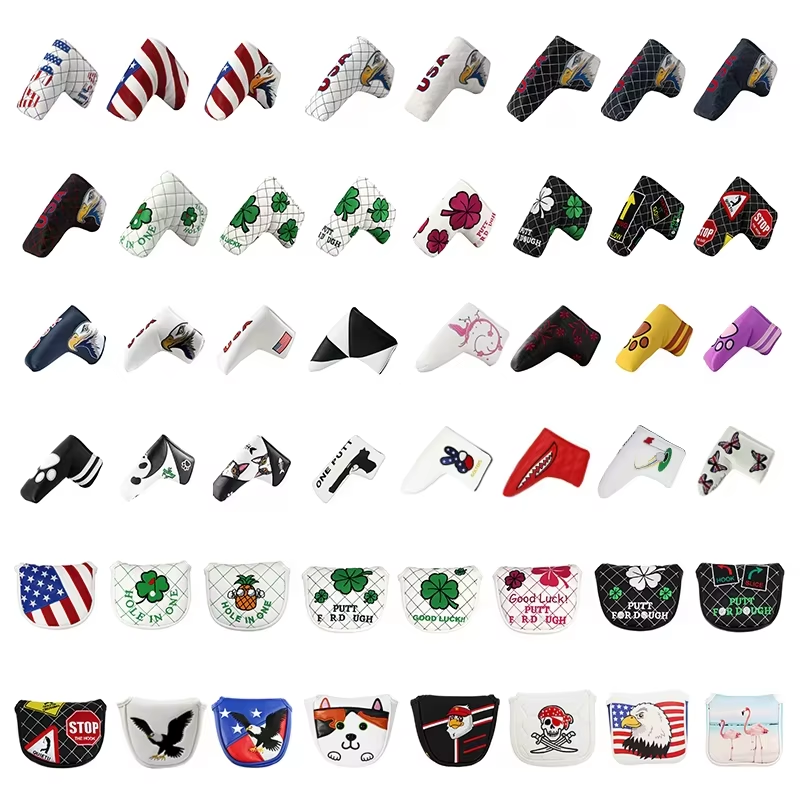 Custom Golf Driver Headcover OEM ODMGolf Blade Mallet Putter Head Cover Golf Head Covers Set Golf Head Covers Custom
