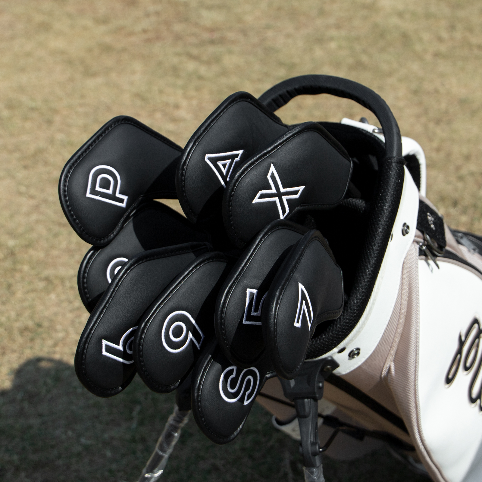 Manufacturer Custom Golf Club Headcover Embroidery Logo Golf Iron Head Covers 5-9 P,A,S,X Golf Iron Headcover Set