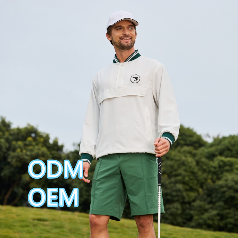 ODM OEM Lightweight 160 Gsm UV 50 Men's Button Golf Pullover Baseball Tennis Work Shirt With Long Sleeves Printed Technics