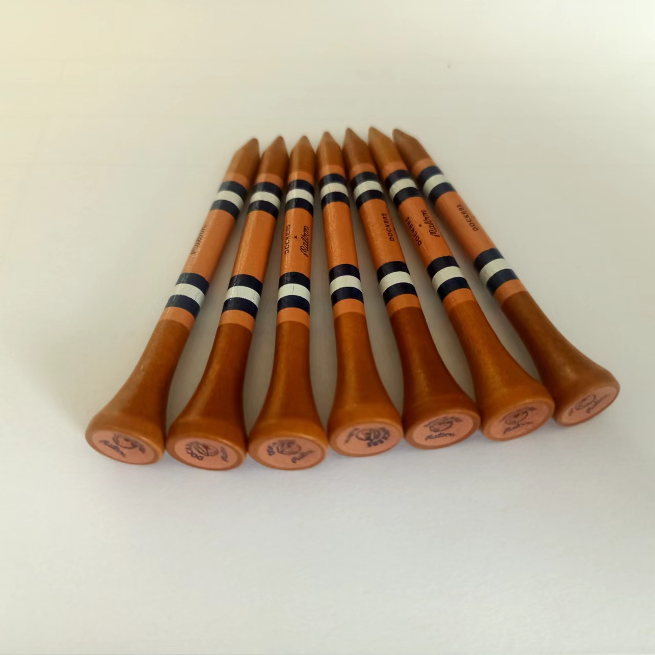 Wholesale Durable 70mm Dark Brown Bamboo Golf Tees | Black White Line Marking | Custom Logo | OEM | Professional Golf Tools |