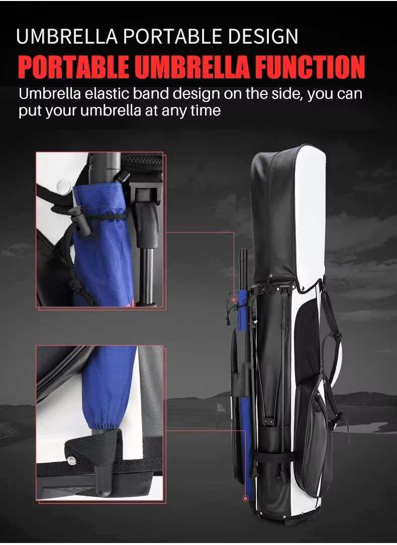 2026 GHealth Customizable Unisex High-end Manufacturer Waterproof Microfiber Leather OEM Portable Lightweight Durable Golf Bag