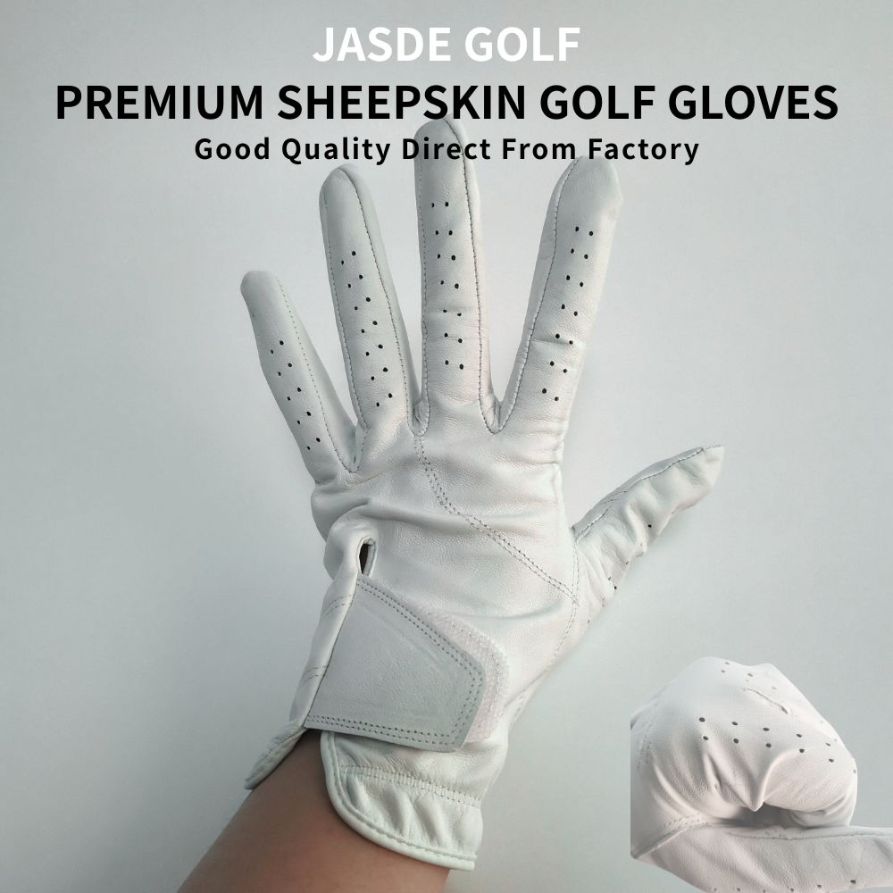 Custom Full Sheepskin Gloves Cabretta Leather Print Golf Glove with Own Logo for Hands