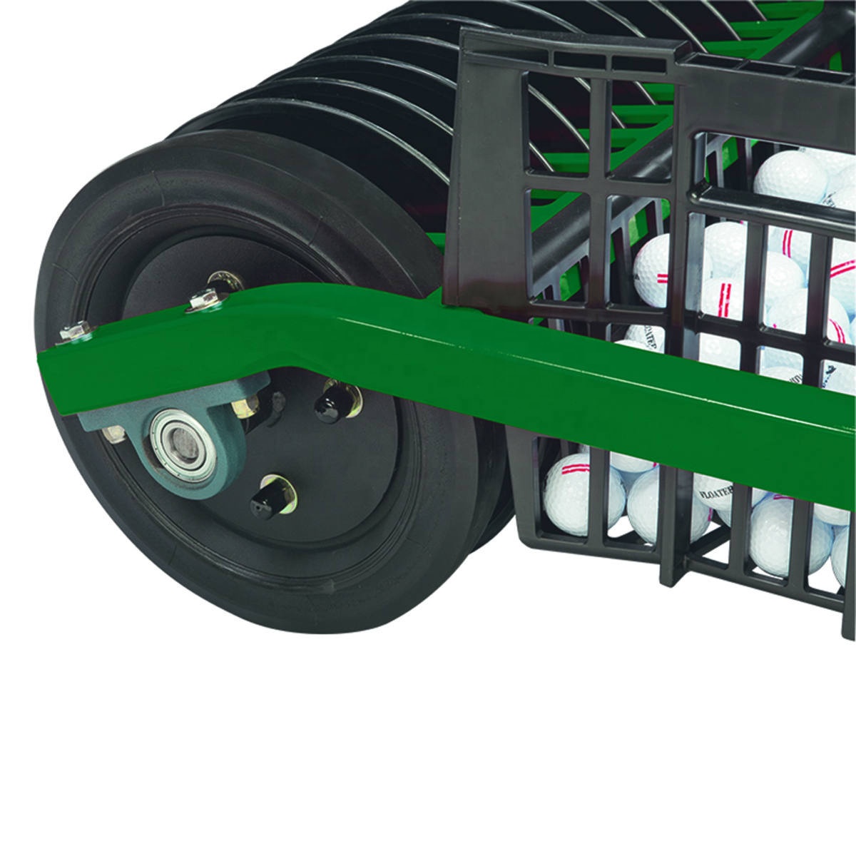 Golf Course Equipment Golf Range Picker 3 Section Golf Ball Pick up Harvester Machine With Basket