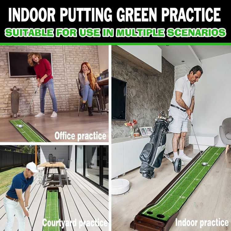Automatic Ball Return Golf Putting Mat Mini Golf Swing Course Trainer Enhanced Training for Golf Training Aids