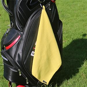 Golf Towel in Use