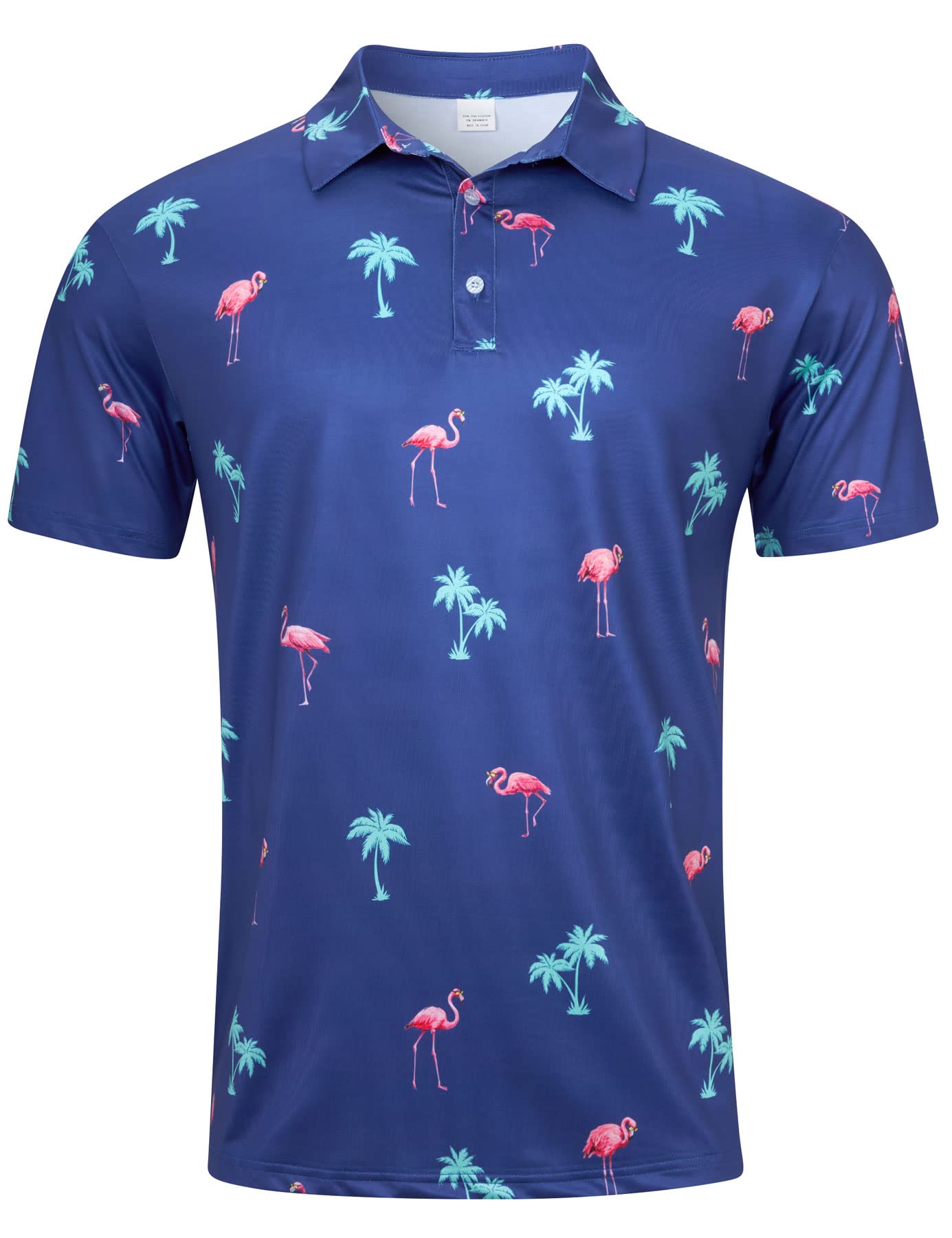 Custom logo Digital Graphic Floral Printing Sustainable Men Apparel Clothing Manufacturer Golf Wear Make Custom Polo Shirt