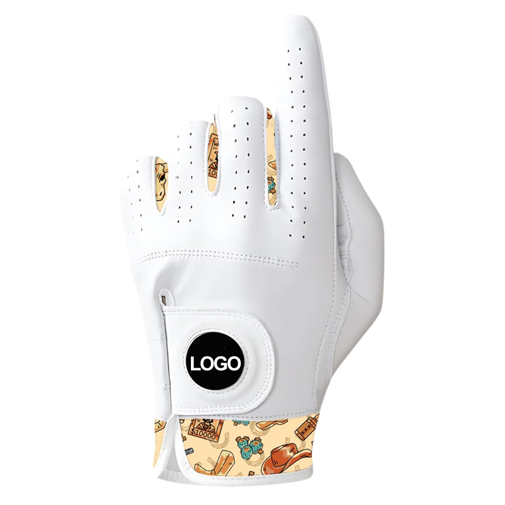 Factory Price Durable Premium Customized Logo Cabretta Leather Golf Gloves Custom Men Women Leather Golf Glove
