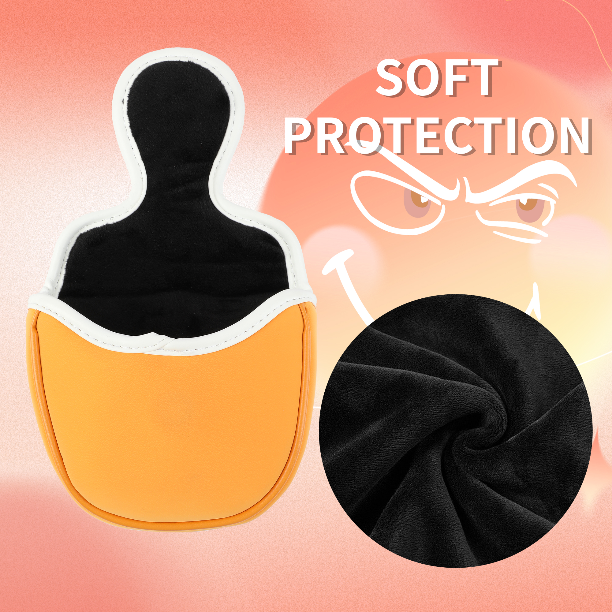Golf Supplier Wholesale Price Golf Mallet Club Covers, Waterproof Magnetic Closure Premium Pu Putter OEM Custom Golf Headcover