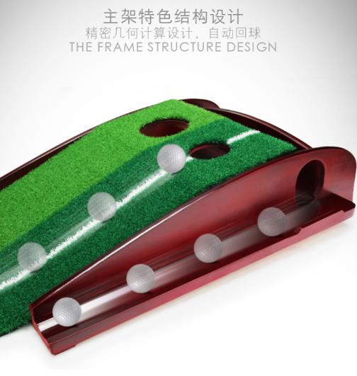Hot Sells Indoor Golf Putting Green Portable Mat with Auto Ball Return Function Mini Golf Practice Training Aid