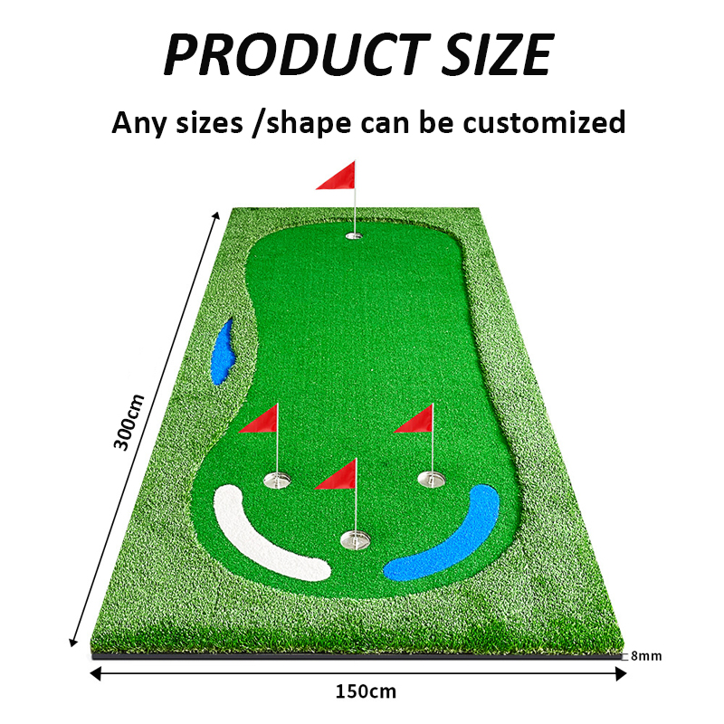Custom Professional Golf Practice Mat Mini Golf Training Aid Putting Mat Indoor Outdoor Golf Putting Green Mat