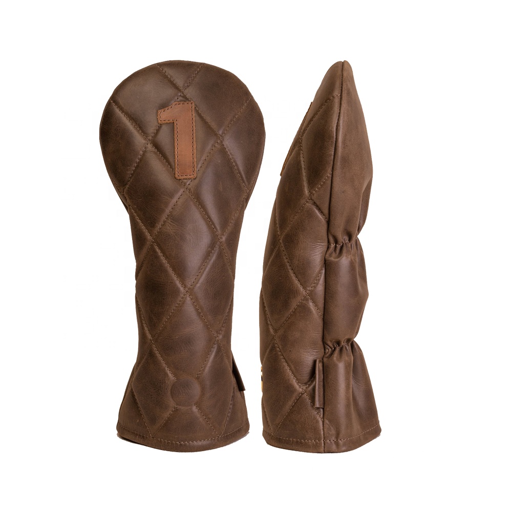 Manufacturer Wholesale YOPRAL GOLF HEAD COVER Waterproof Durable Pu Leather Golf Club Head Cover Customized Logo OEM/ODM