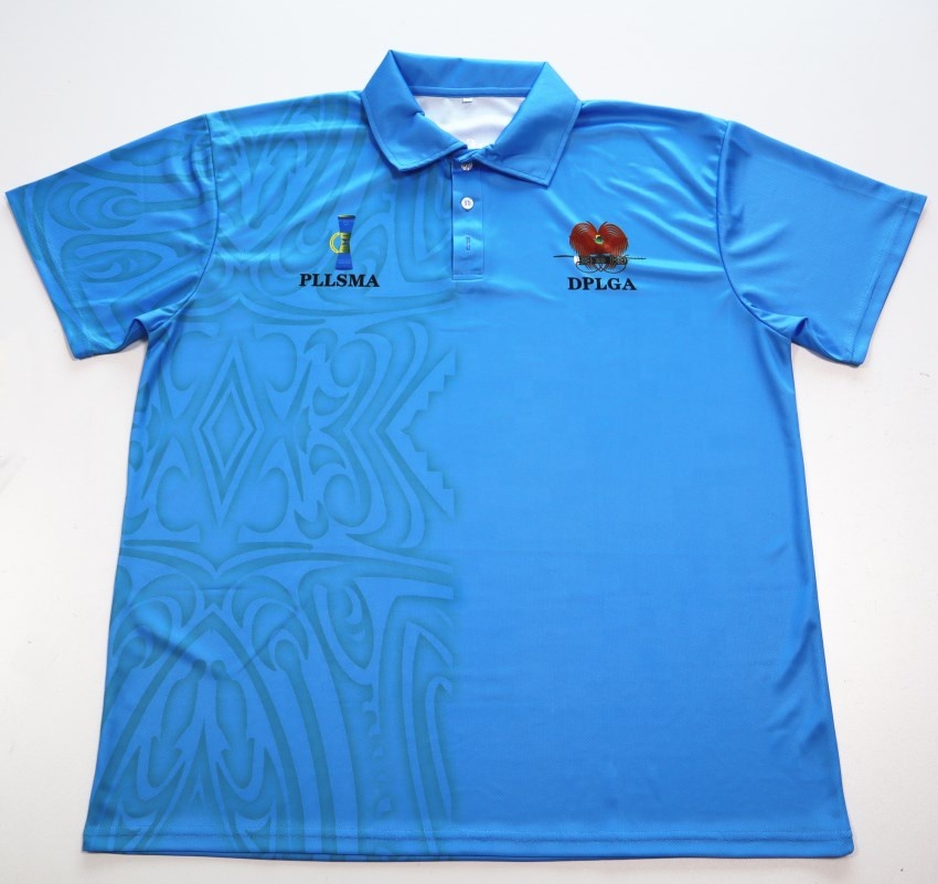 Custom logo Polyester Blue Dry Sublimation Golf Polo Shirt Manufacturer